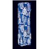 Image 2 : MOD HAWAIIAN LONG BLUE TIKI SHIELD PATTERN SLEEVELESS DRESS.