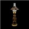 Image 7 : OCEANIC ARTS MARQUESAN FIGURAL TIKI TABLE LAMP w/ TAPA SHADE.