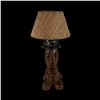 Image 2 : RARE TROPIC ISLE RESTAURANT TIKI TABLE LAMP w/ SHADE.