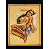 Image 1 : VINTAGE 1940 TAHITIAN NUDE PORTRAIT PASTEL ARTWORK.