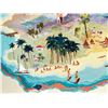 Image 2 : INCREDIBLE LARGE MID CENTURY TAHITIAN ISLANDS MAP ORIGINAL ARTWORK.