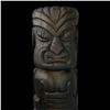 Image 8 : LARGE FIGURAL BLACK MAORI TIKI CARVING FROM TRADER VIC'S.