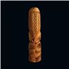 Image 2 : CARVED TIKI HAWAIIAN FIGURE WITH TALL HEADDRESS.