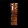 Image 8 : CARVED TWO-SIDED JANUS TIKI POLE UNSIGNED BY JERRY MAUI.