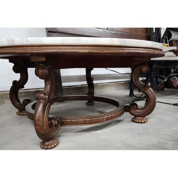 Beautiful Marble Top Coffee Table, Pick Up Only40" Diameter, 18" High