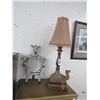 Image 1 : Zebra Figural Mirror and Camel Lamp
