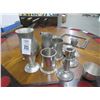 Image 1 : Pewter Dining Accessories w/Candlesticks, Mugs, Pictures