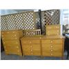 Image 1 : Oak King Bed/High Boy Dresser/Nightstand Set