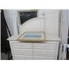 Image 1 : White Louver Style Queen Bed w/Dresser