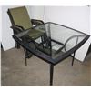 Image 1 : GLASS TOP PATIO TABLE AND CHAIRS SET