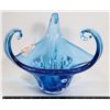Image 1 : BLUE CHALET ART GLASS “CHANTILI” THREE CURLED ARM
