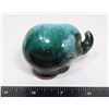 Image 2 : BLUE MOUNTAIN POTTERY GREEN GLAZED ELEPHANT