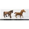 Image 1 : TWO VINTAGE HORSE FIGURES, ONE COPPER, ONE CERAMIC