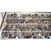 Image 2 : GIANT LOT OF COLLECTIBLE SPOONS ON WOOD DISPLAY