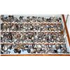 Image 3 : GIANT LOT OF COLLECTIBLE SPOONS ON WOOD DISPLAY