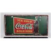 Image 1 : COCA COLA GREEN BRAND NEW METAL LICENSE PLATE