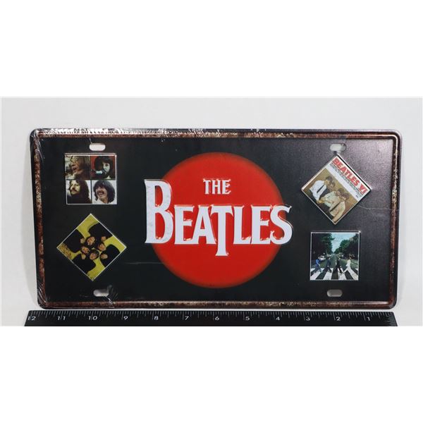 The Beatles License Plate Frame - Chrome Plated Metal, Front Or Rear Mount