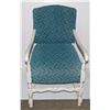Image 1 : VINTAGE ARMED CHAIR PAINTED AND UPHOLSTERED
