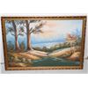 Image 1 : LARGE NATURE FRAMED PAINTING