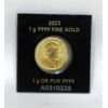 Image 2 : 1 Gram .9999 Fine Gold 2023 Maple Leaf Coin 