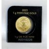Image 2 : 1 Gram .9999 Fine Gold 2023 Maple Leaf Coin 