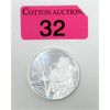 Image 1 : 1 Oz .999 Fine Silver Trident Art Round 