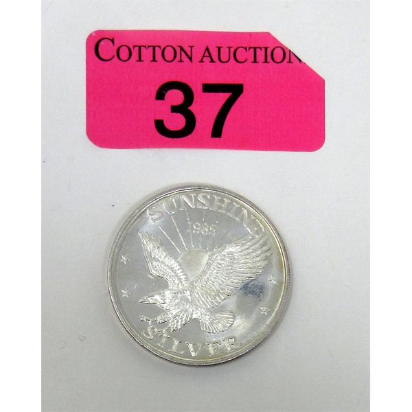 Vintage 1 Oz .999 Silver Sunshine Minting Round 