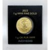 Image 2 : 1 Gram .999 Fine Gold 2023 Maple Leaf Coin 