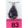 Image 1 : Large Polished Amethyst on Chain