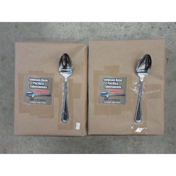 2 New Packs of Johnson Rose "Pacifica" Table Spoons