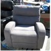 Image 1 : Grey Fabric Upholstered Rocking Manual Recliner