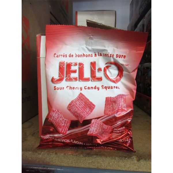 3 Boxes of Jell-O Sour Cherry Candy Squares