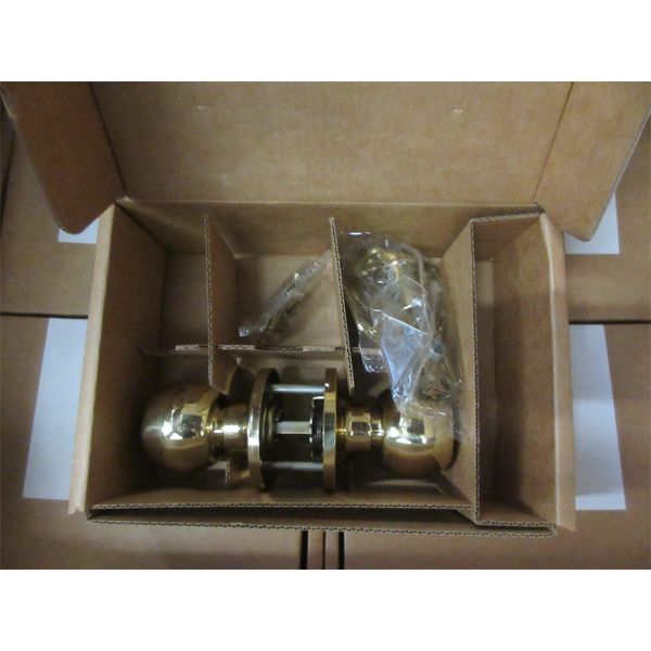 4 New Brass Privacy Door Knob Sets