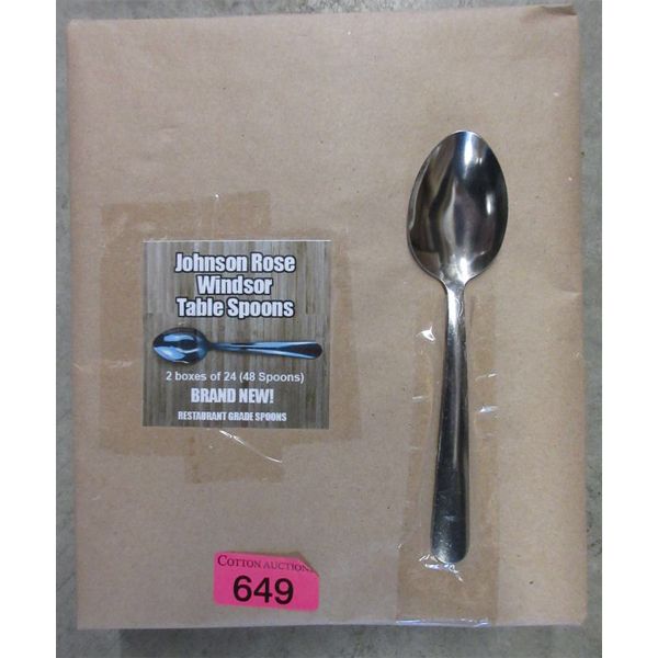 New Pack of 48 Johnson Rose Windsor Table Spoons