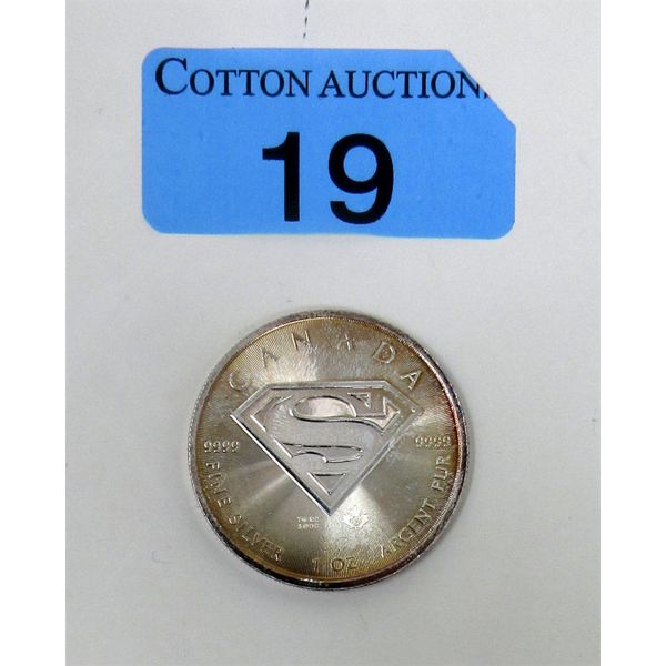 1 Oz .9999 Silver 2016 SUPERMAN Coin 