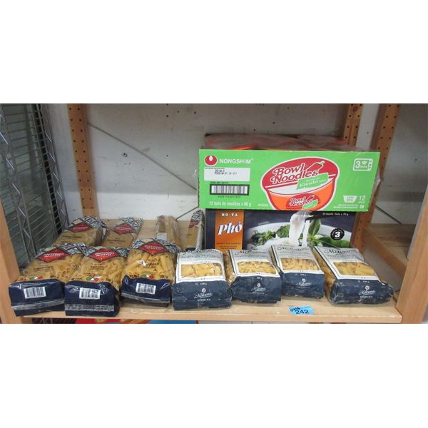 Shelf Lot of Assorted Pasta and Soup Products