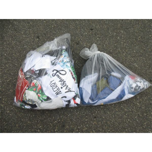 2 Clear Grab Bags of Assorted Overstock Goods