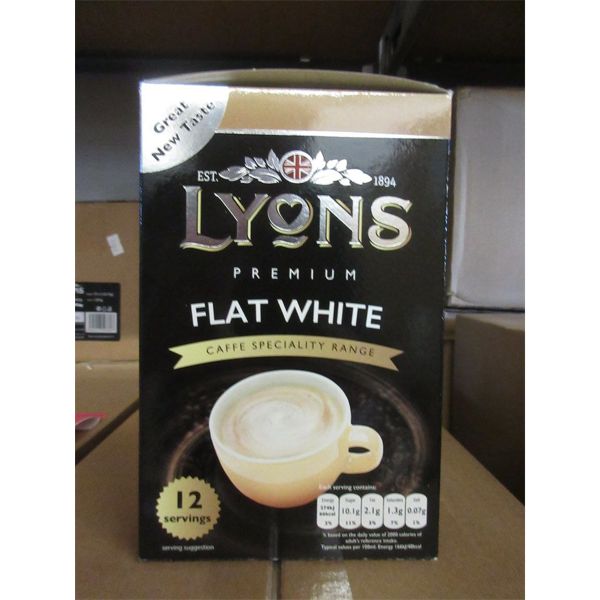 Case of Lyons Instant Flat White Packets