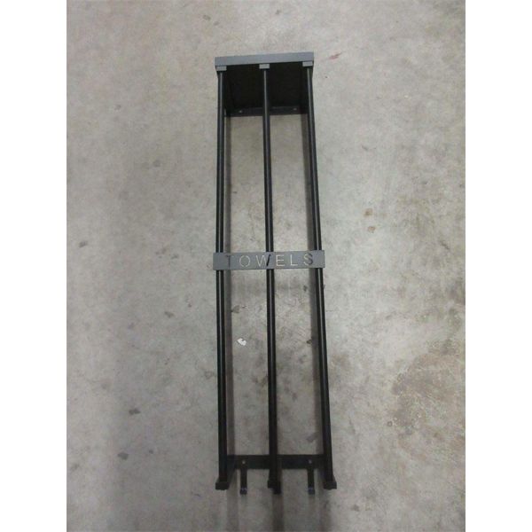 4 New Black Metal Towel Racks with 3 Hooks
