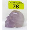 Image 1 : 716 Carat Hand Carved Amethyst Gemstone Skull