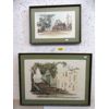 Image 1 : 2 Original Stereograph Ink Lined Watercolours