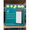 Image 1 : Pack of 4 Solar Post Accent Lights - Bronze Finish