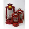 Image 1 : 3 Sizes of Red Kerosene Lanterns