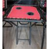 Image 2 : 2 New Red Zero Gravity Lounge Chairs w/ Side Table