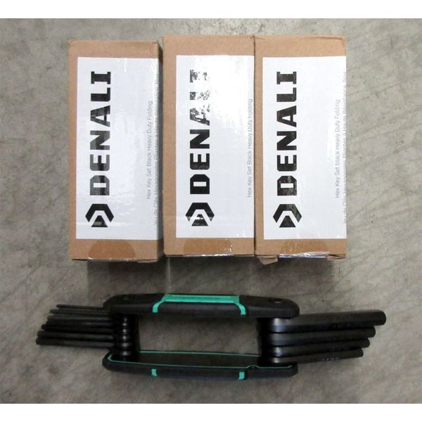 3 New Denali Heavy Duty SAE Folding Hex Key Sets
