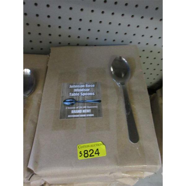 3 New Packs of Johnson Rose  Windsor  Table Spoons
