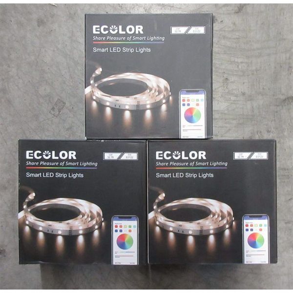 3 New Ecolor 10' Smart LED Strip Lights