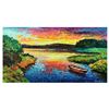 Image 1 : Alexander Antanenka "Sunset Canoe" Original Oil on Canvas