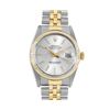 Image 1 : Rolex Mens Two Tone Silver Index Datejust Wristwatch With Rolex Box
