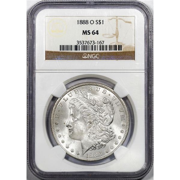1888-O $1 Morgan Silver Dollar Coin NGC MS64